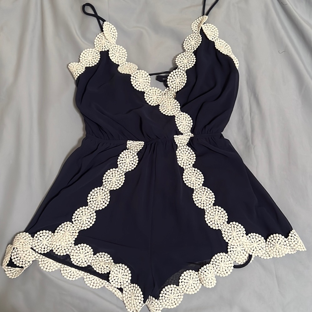 Papaya Blue Romper